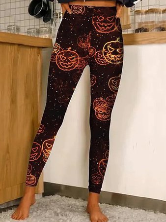 Tight Casual Halloween Leggings QS95
