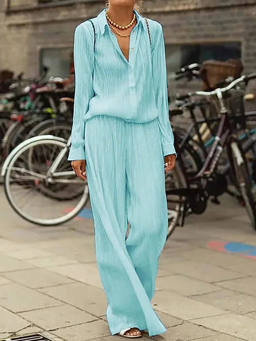 Buckle Casual Two-Piece Set CH23
