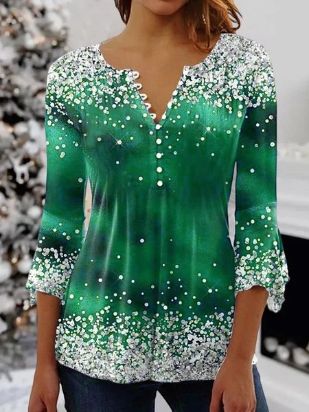 Christmas Casual Knit Long Sleeve Top ap80