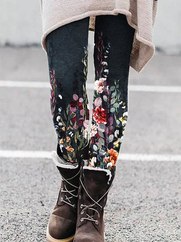 Floral Regular Fit Leggings WK85