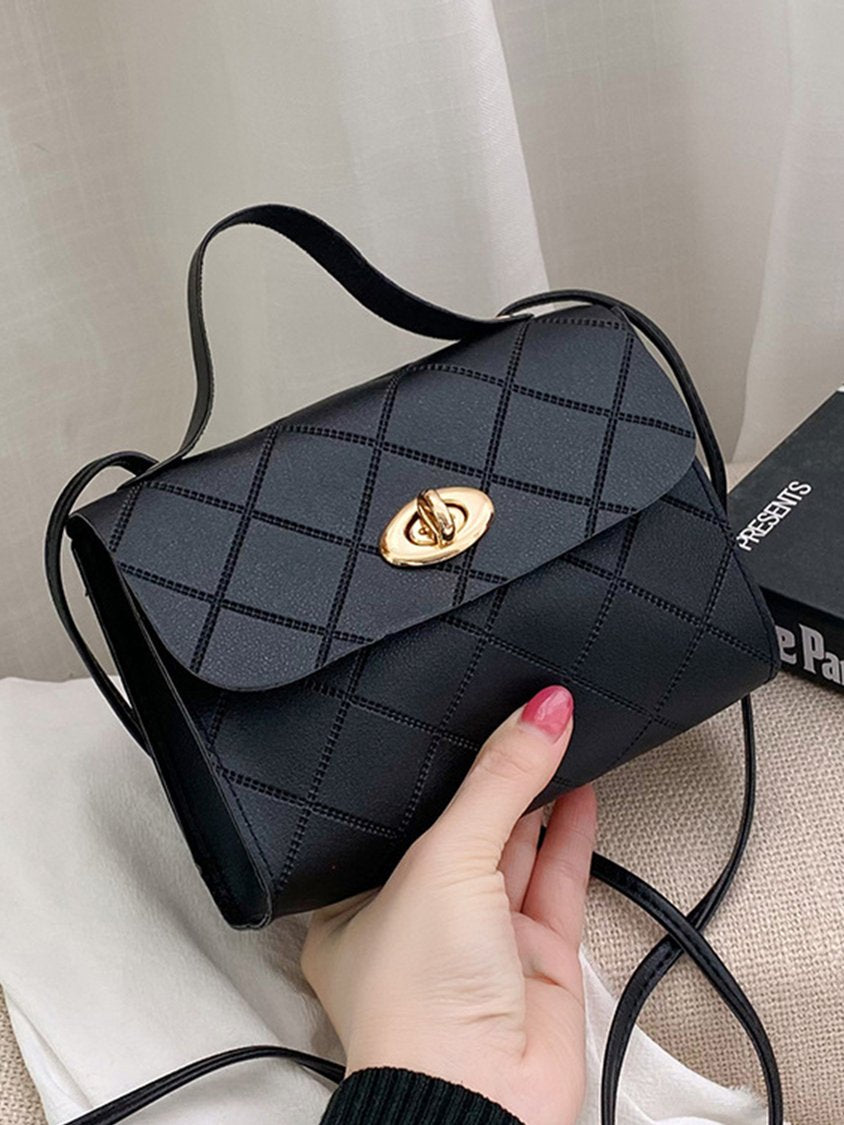 Argyle Stripe Shoulder Messenger Bag QAR84