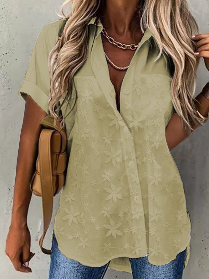 Summer Lace Casual Lace Loose Blouse mm251