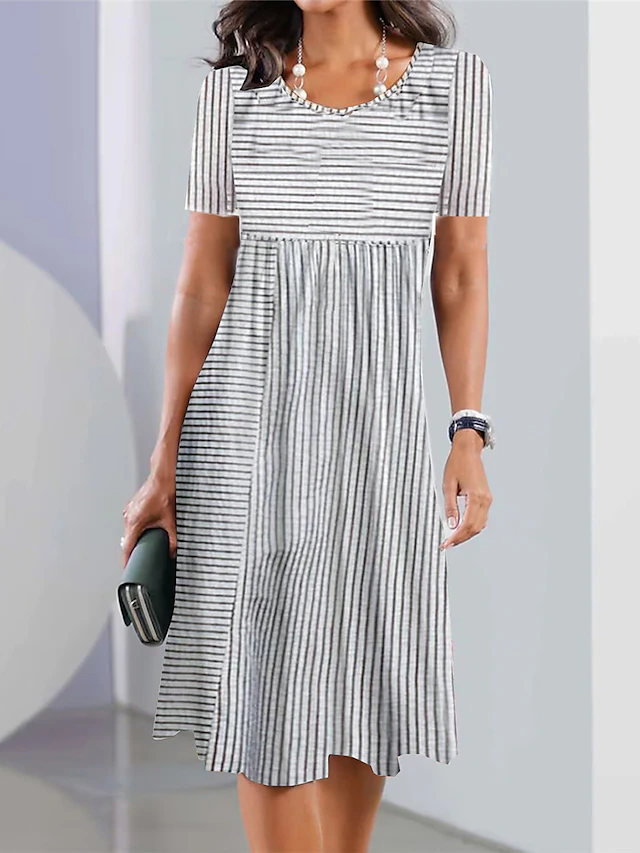 Loose Casual Striped Dress WC116