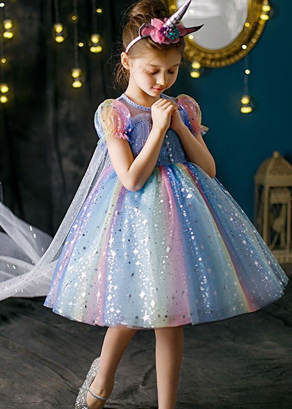 Boutique Robe d'été en tulle à manches bouffantes et paillettes pour bébé fille