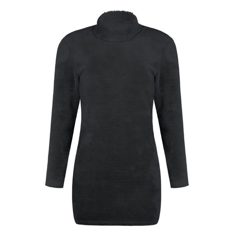 Fluffy Mini Sheath Sweater Dress CA12