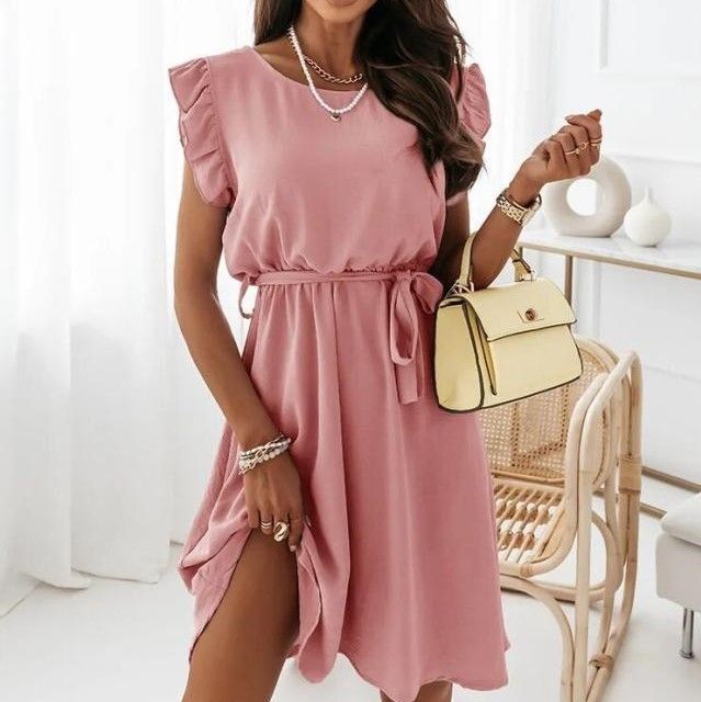 Sleeveless Ruffled A-Line Dress YS10034