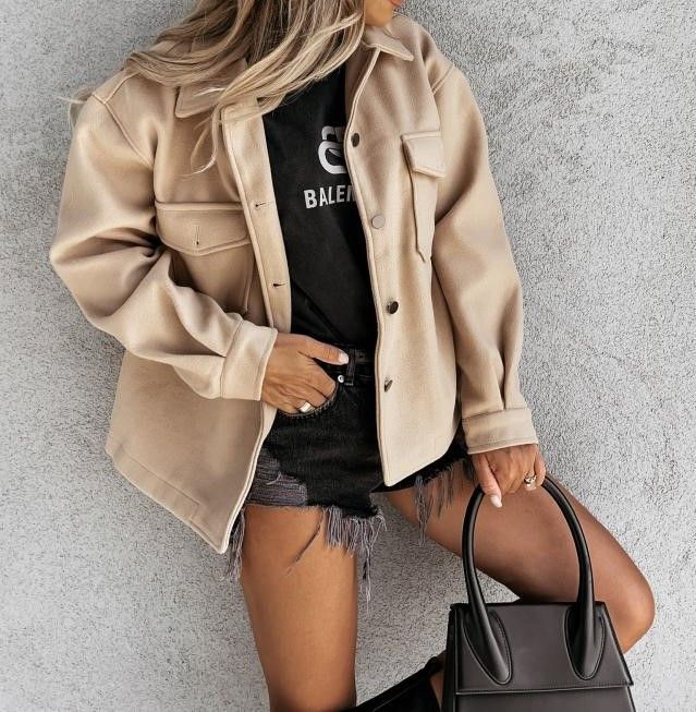 Plain Button Jacket YS10029