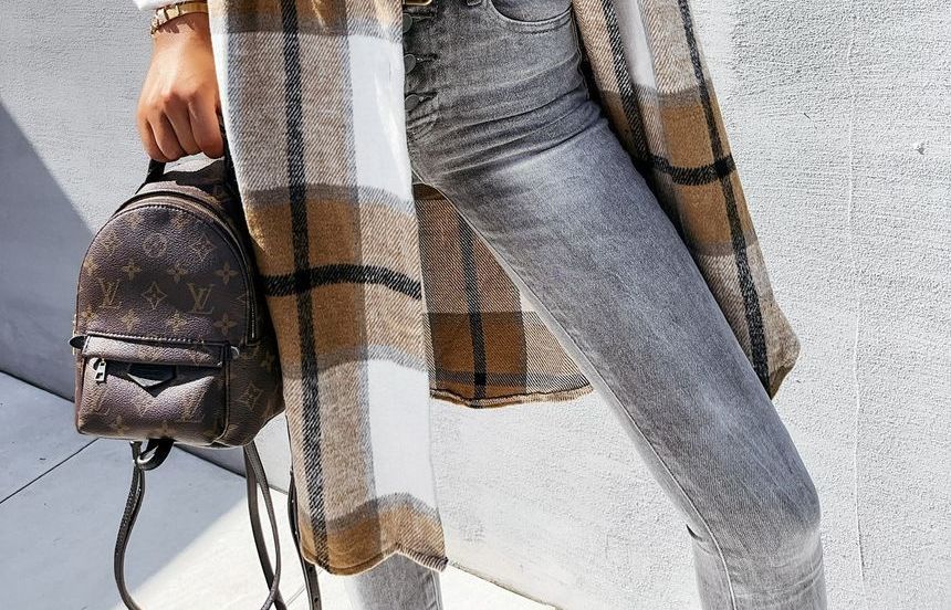 Plaid Long Shacket YS10013