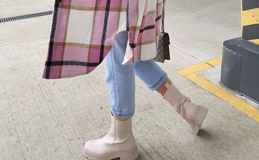 Plaid Long Shacket YS10013