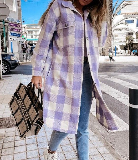 Plaid Shirt Jacket YS10026