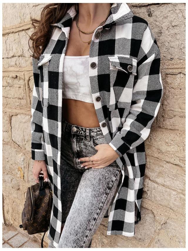 Plaid Shirt Jacket YS10026