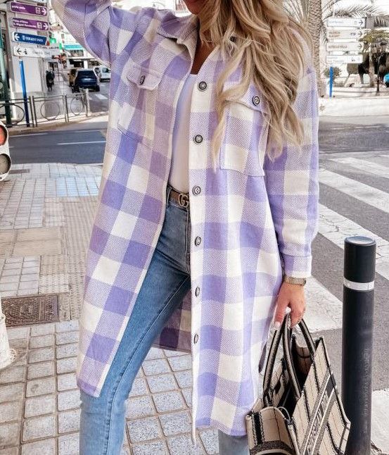 Plaid Shirt Jacket YS10026