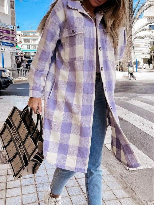Plaid Shirt Jacket YS10026