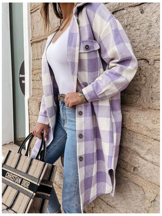 Plaid Shirt Jacket YS10026