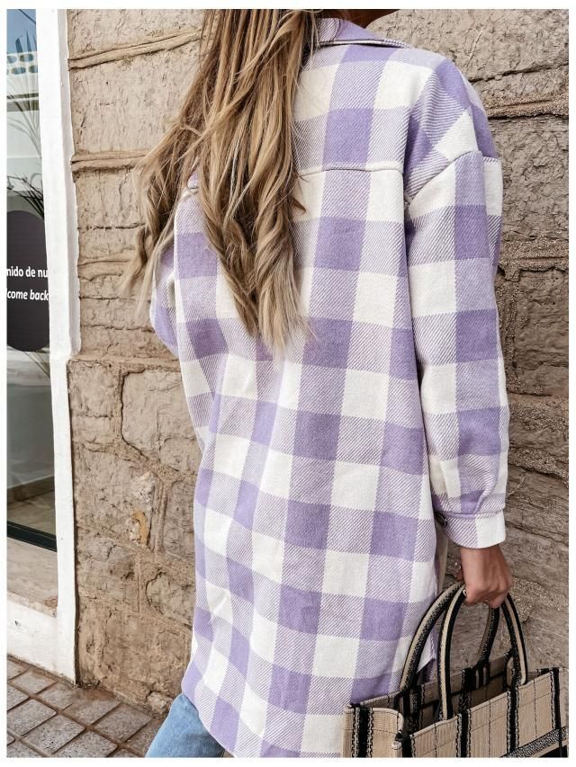 Plaid Shirt Jacket YS10026