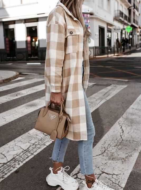 Plaid Shirt Jacket YS10026
