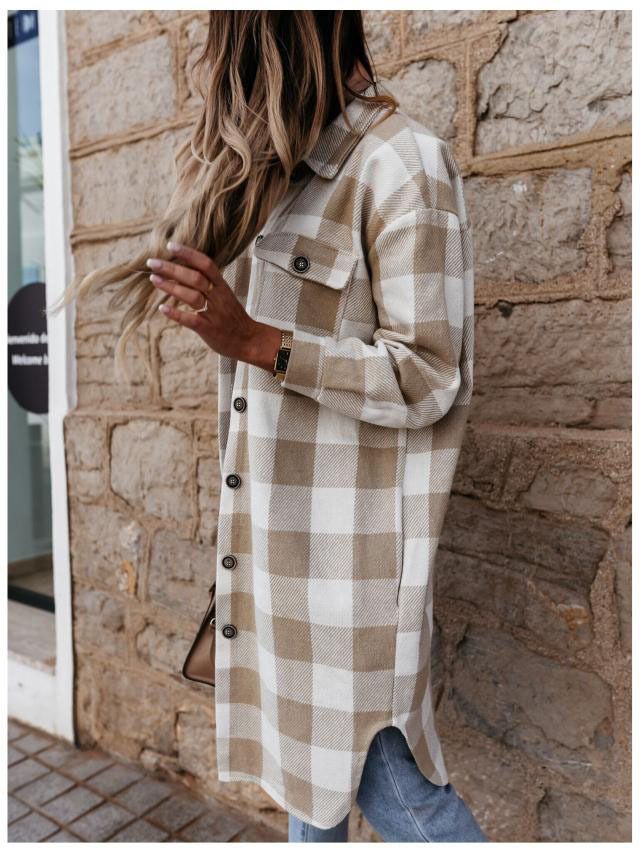 Plaid Shirt Jacket YS10026