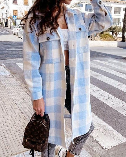Plaid Shirt Jacket YS10026