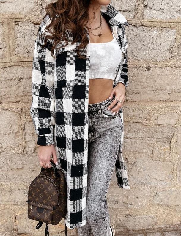 Plaid Shirt Jacket YS10026