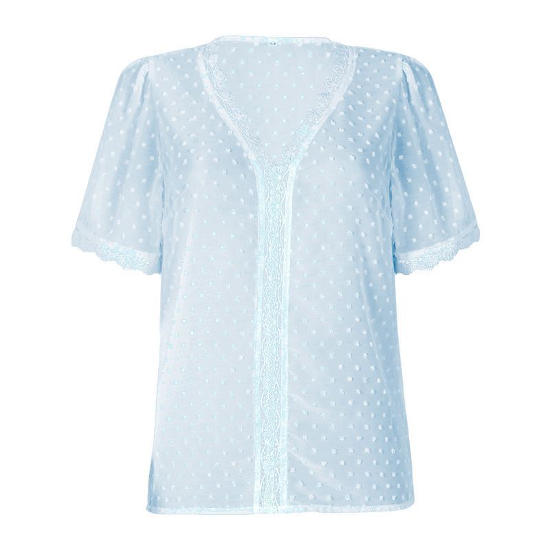 Lace-Trim Short-Sleeve T-Shirt CA11