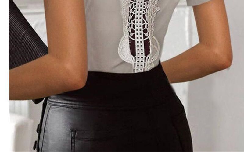 Short-Sleeve Lace Trim T-Shirt OP52