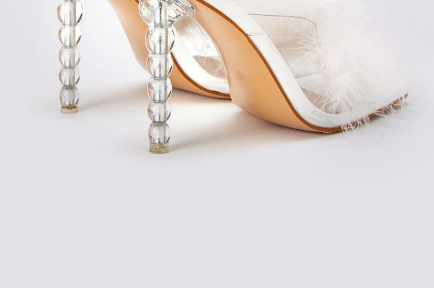 Fluffy Stiletto Slide Sandals AE1053