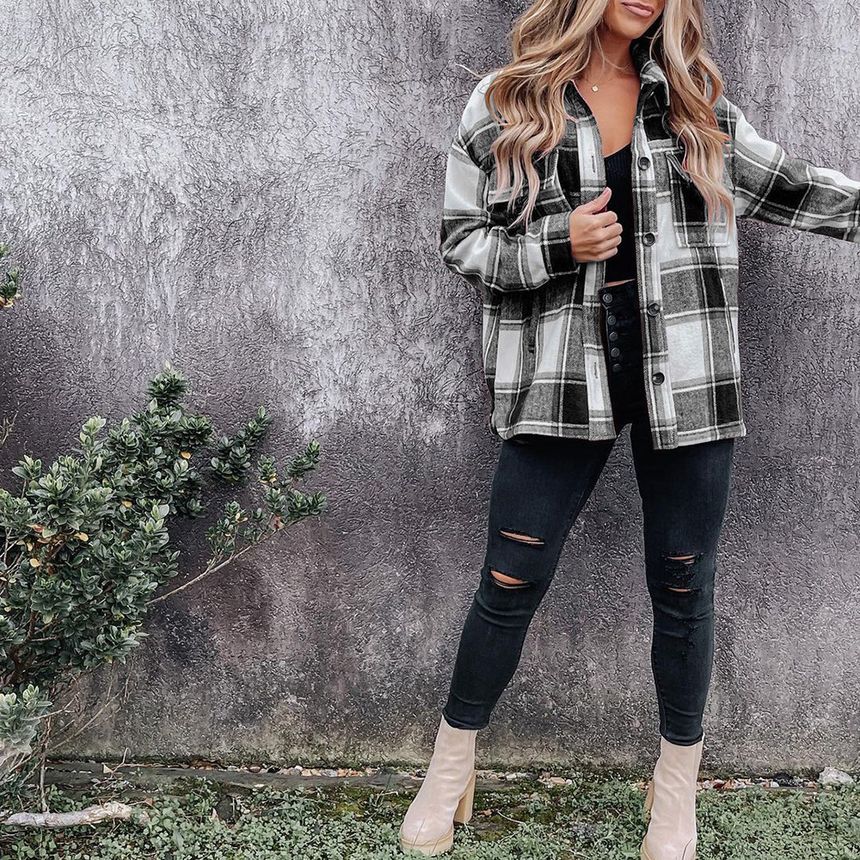 Plaid Shirt Jacket CA33