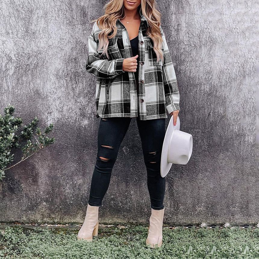 Plaid Shirt Jacket CA33
