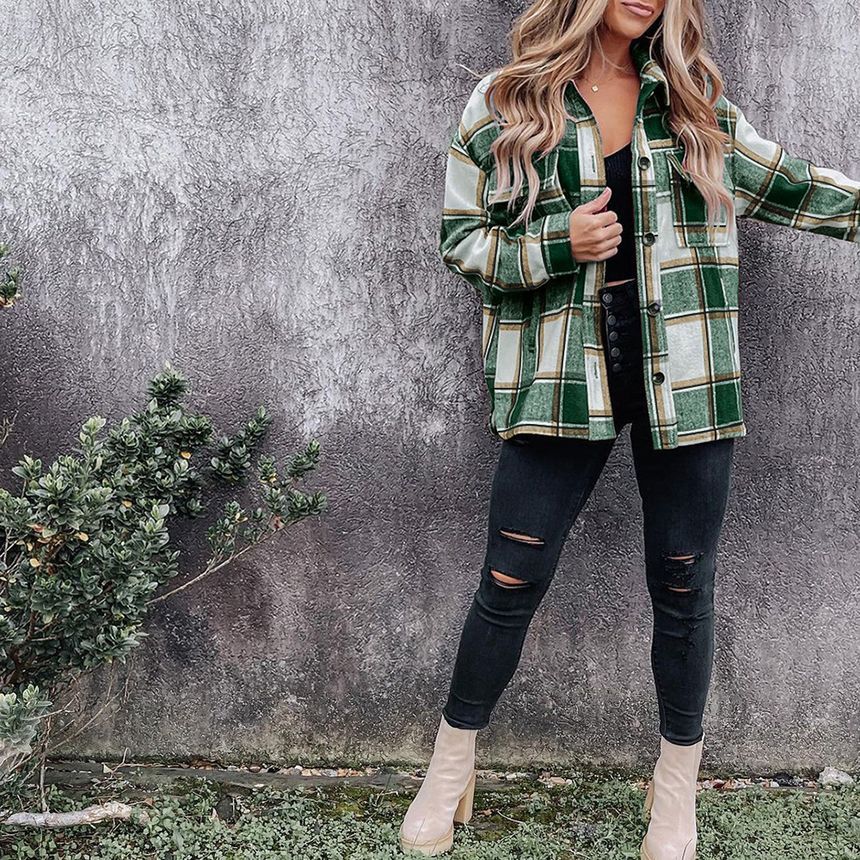 Plaid Shirt Jacket CA33