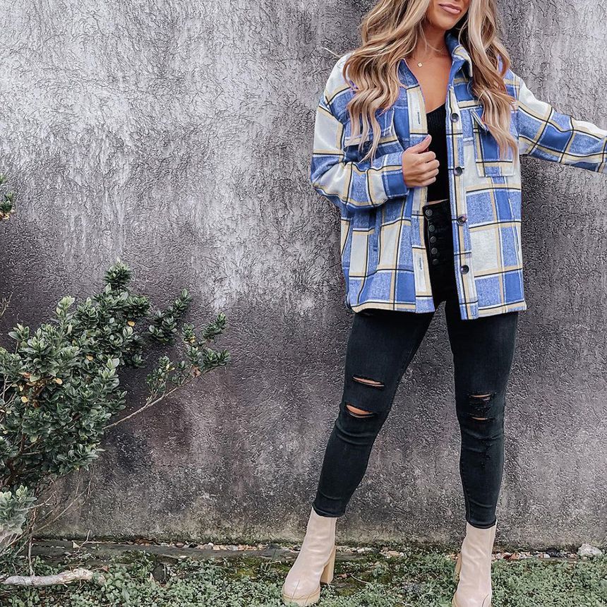 Plaid Shirt Jacket CA33