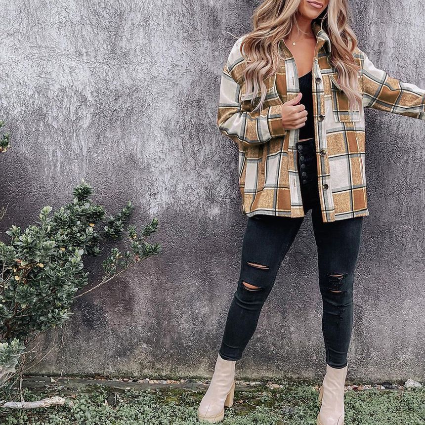 Plaid Shirt Jacket CA33