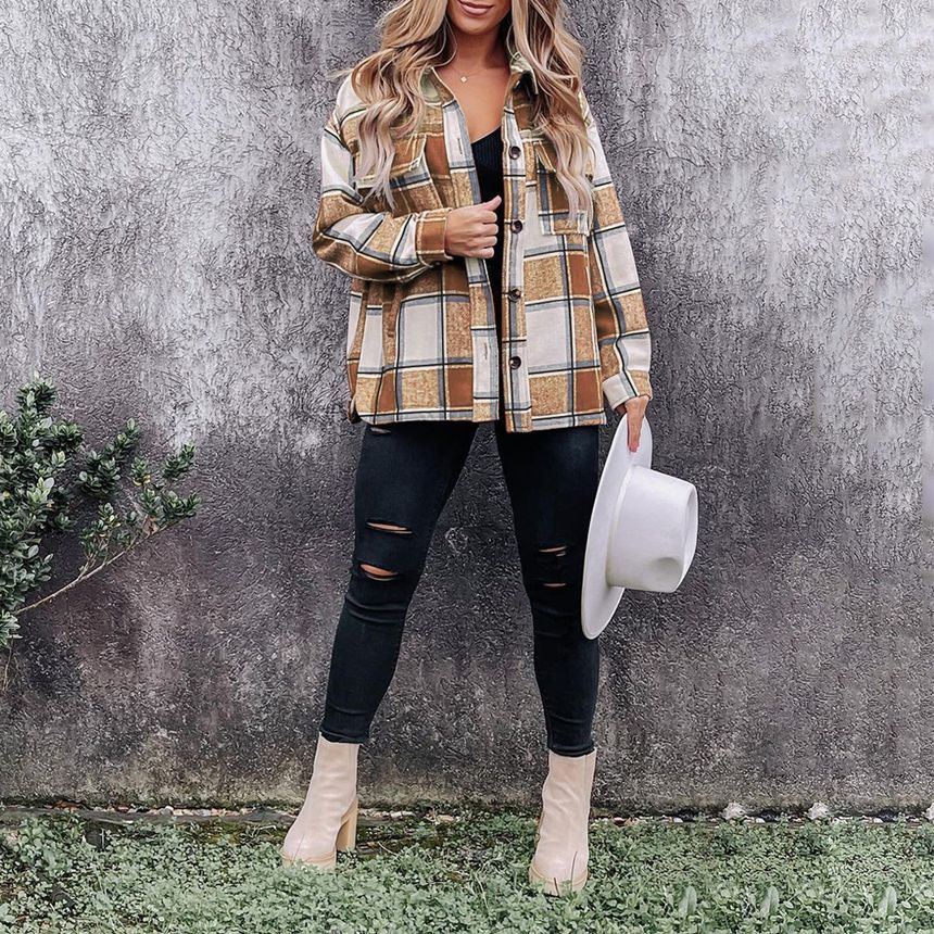Plaid Shirt Jacket CA33