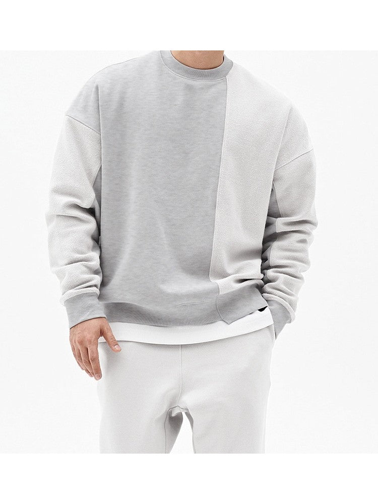Loose Round Neck Pure Color Men's Versatile Sweater KO182