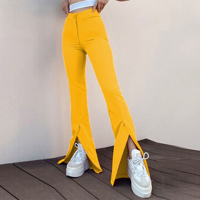 Slit Bootcut Pants CG29