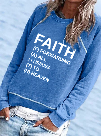 Lässiges Sweatshirt mit Slogan QAL38