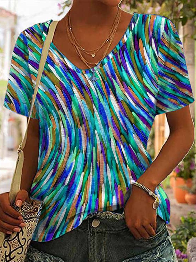 Casual Ombre Loose T-Shirt cc166