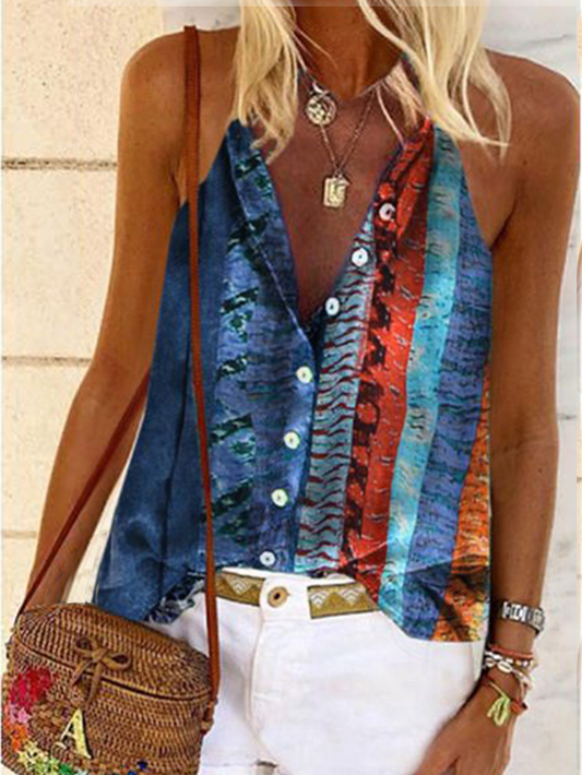 Lässiges Oberteil mit V-Ausschnitt und kalten Schultern TH1054