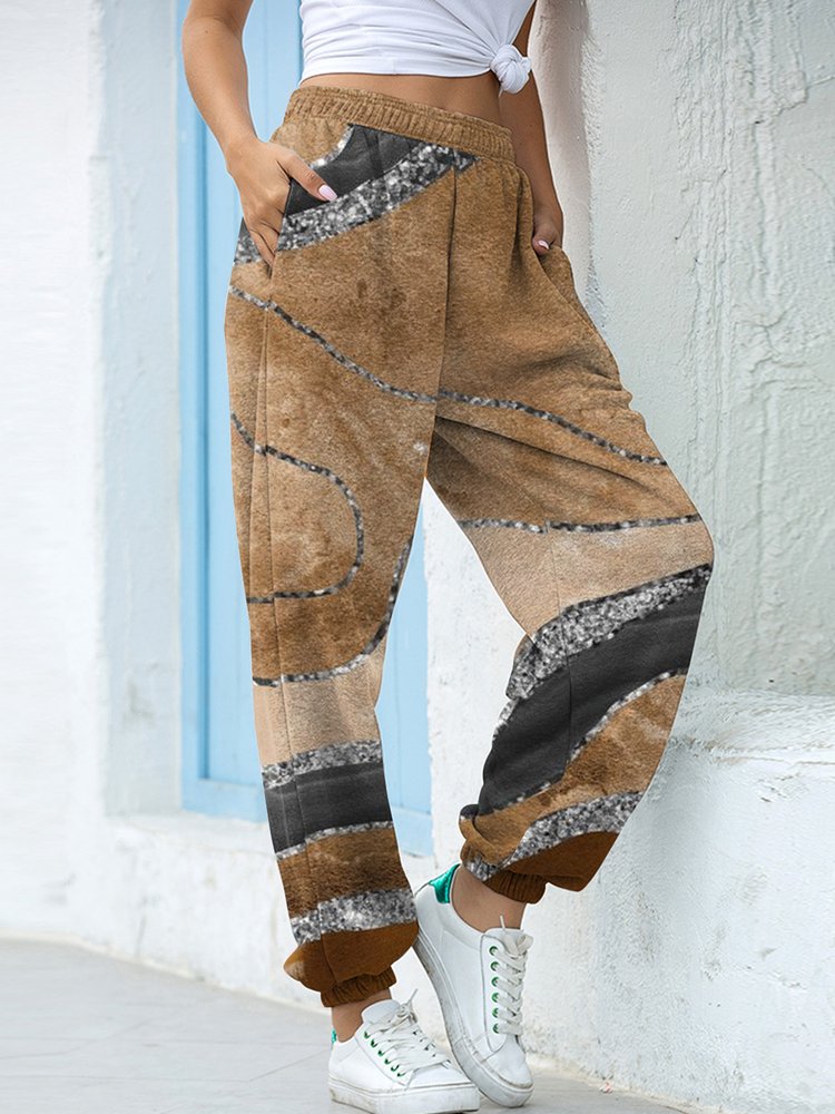 Abstract Loose Casual Sweatpants WK66