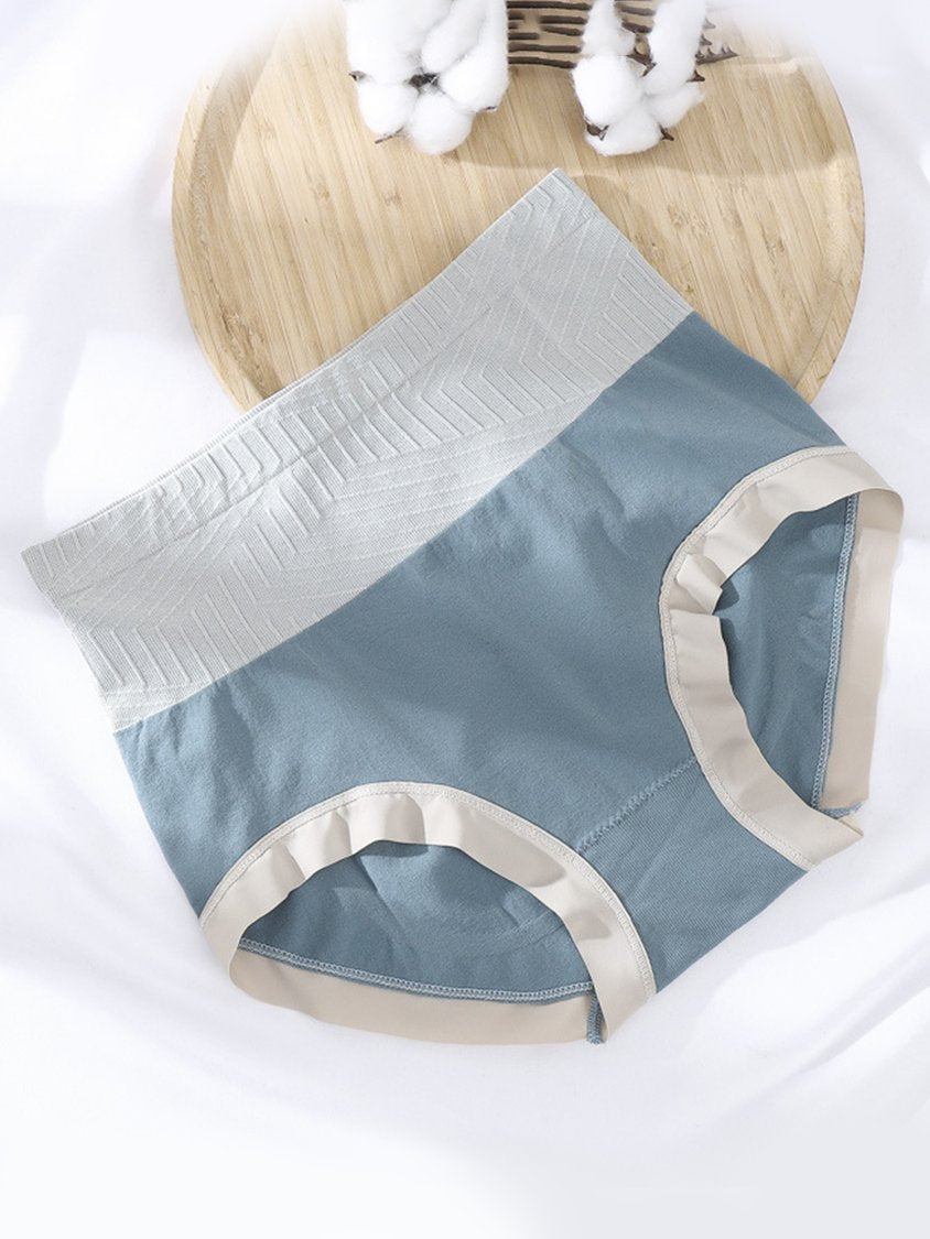Soft Graphene Antibacterial High Waist Briefs Plus Size QAR37