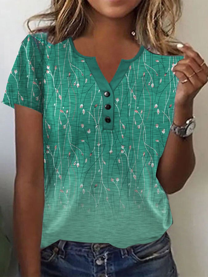 Casual Floral Knitted Shirt mm256