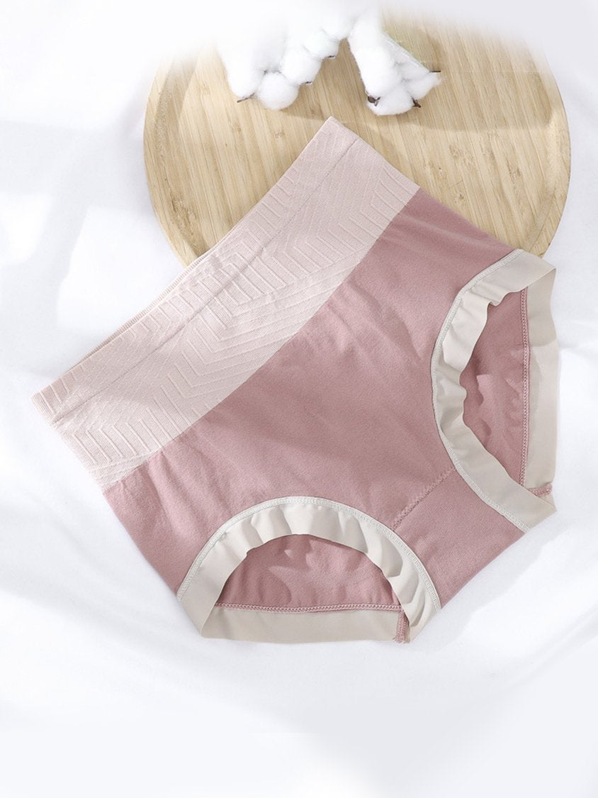 Soft Graphene Antibacterial High Waist Briefs Plus Size QAR37