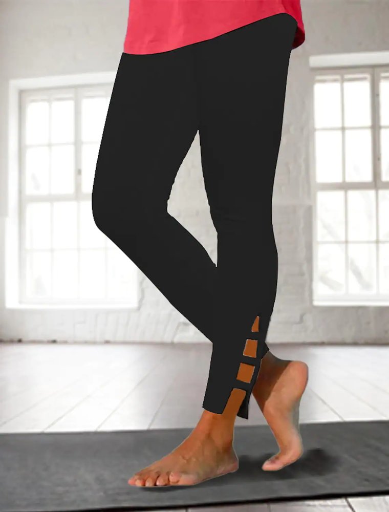 Plain Casual Tight Leggings WK110