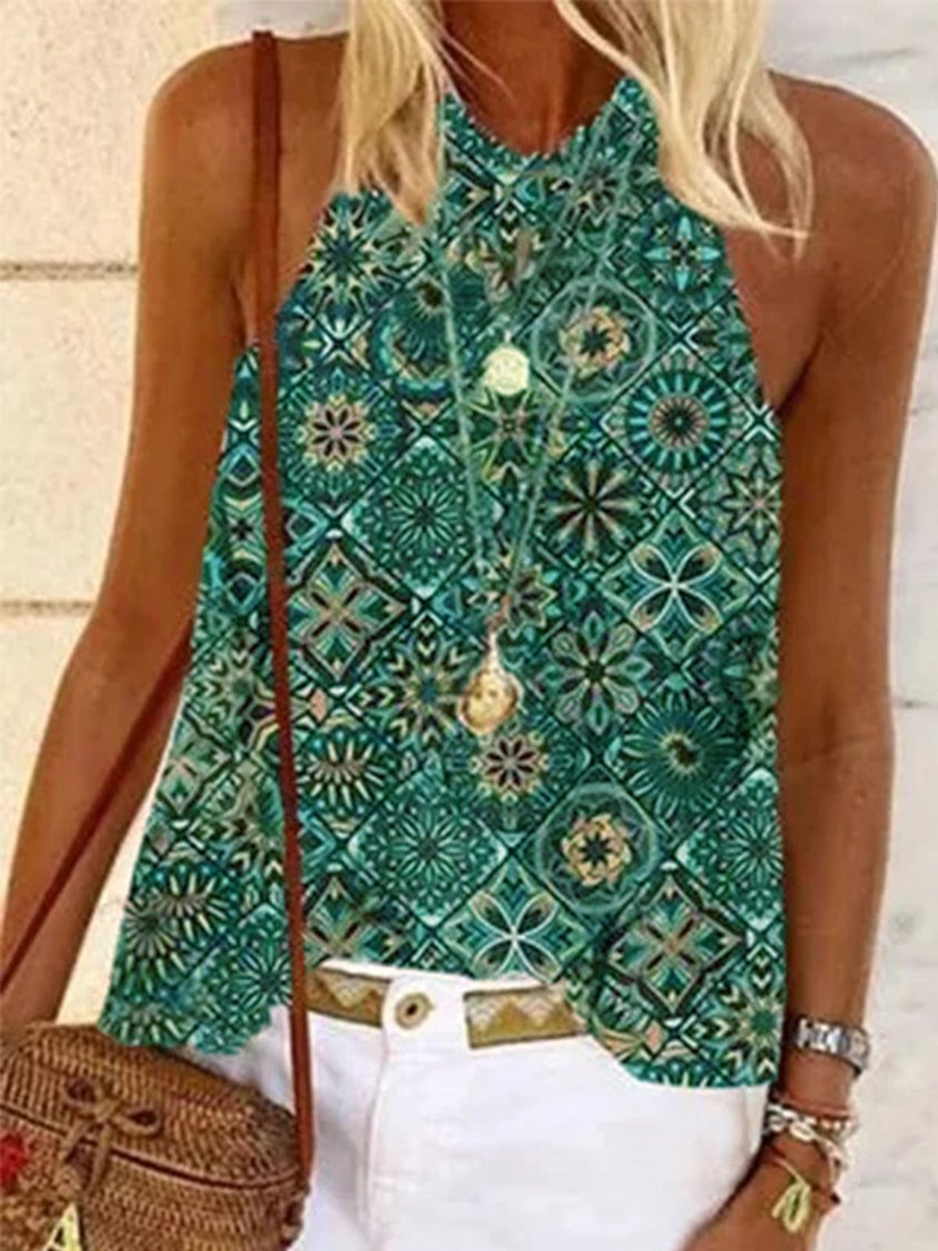 Lässige ärmellose Oberteile aus Baumwolle TH1055