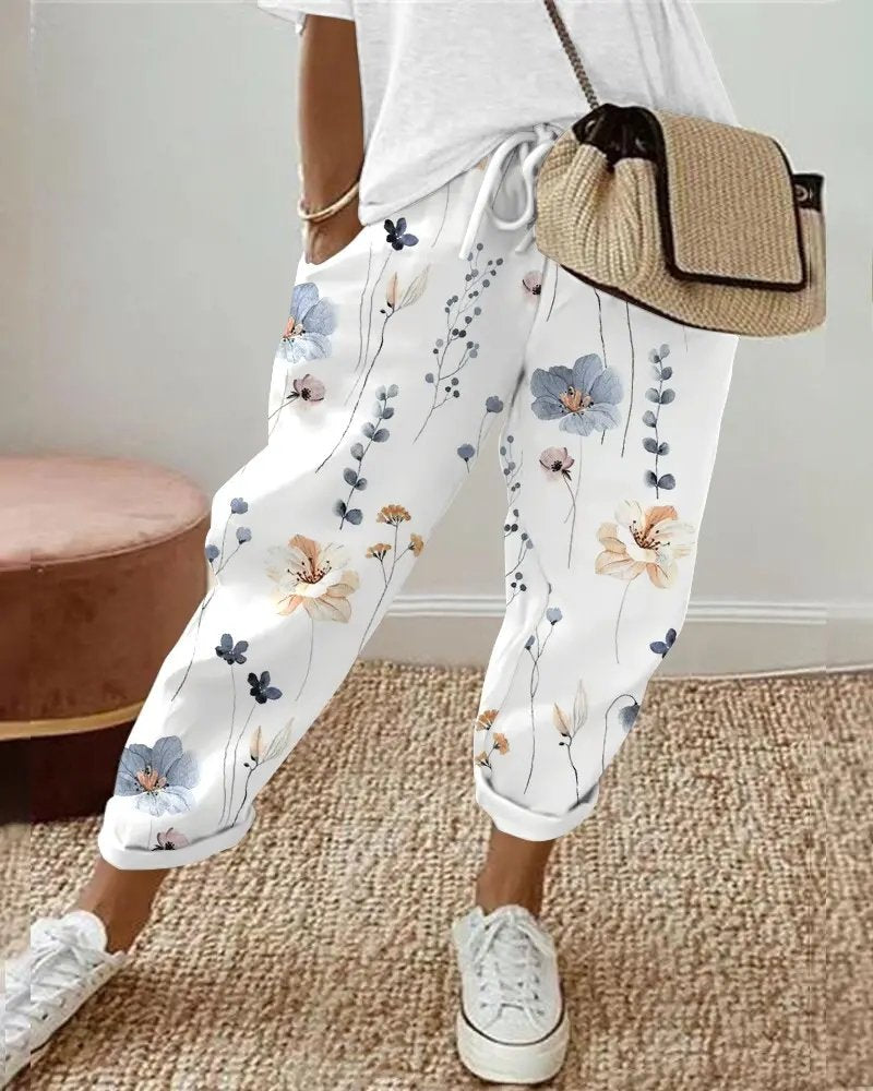 Casual Loose Floral Pants WX70