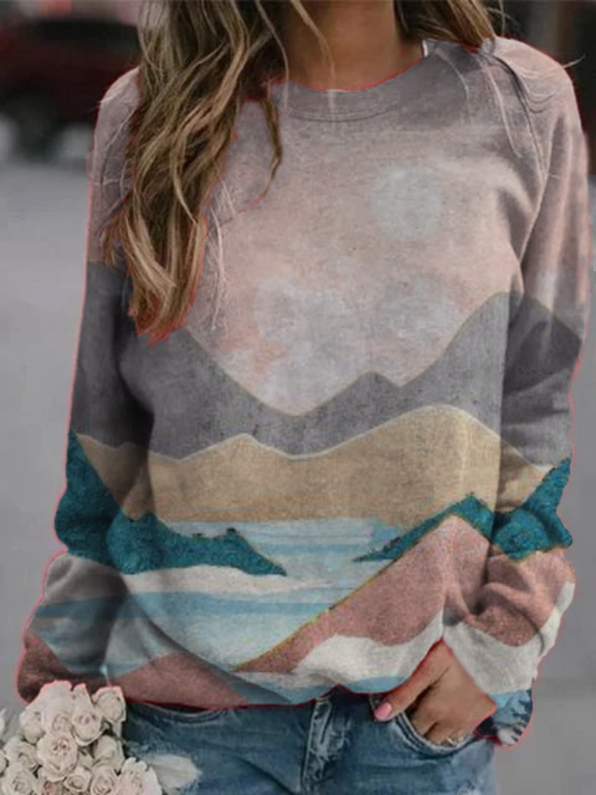 Long Sleeve Crew Neck Sweatshirt QAS54