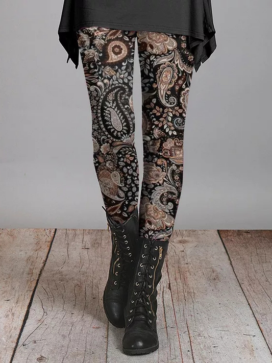 Legging moulant à imprimé cachemire vintage BB36