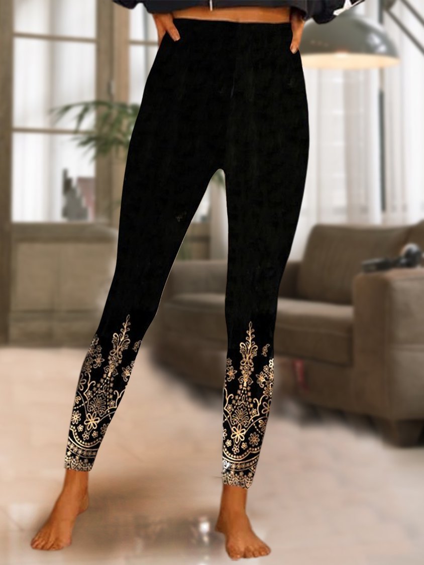 Loose Vacation Ethnic Leggings BB90