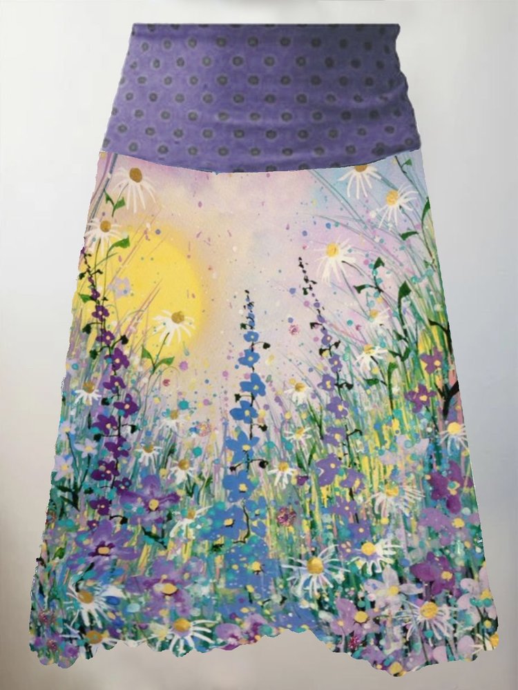 Floral Cotton Skirt QS86