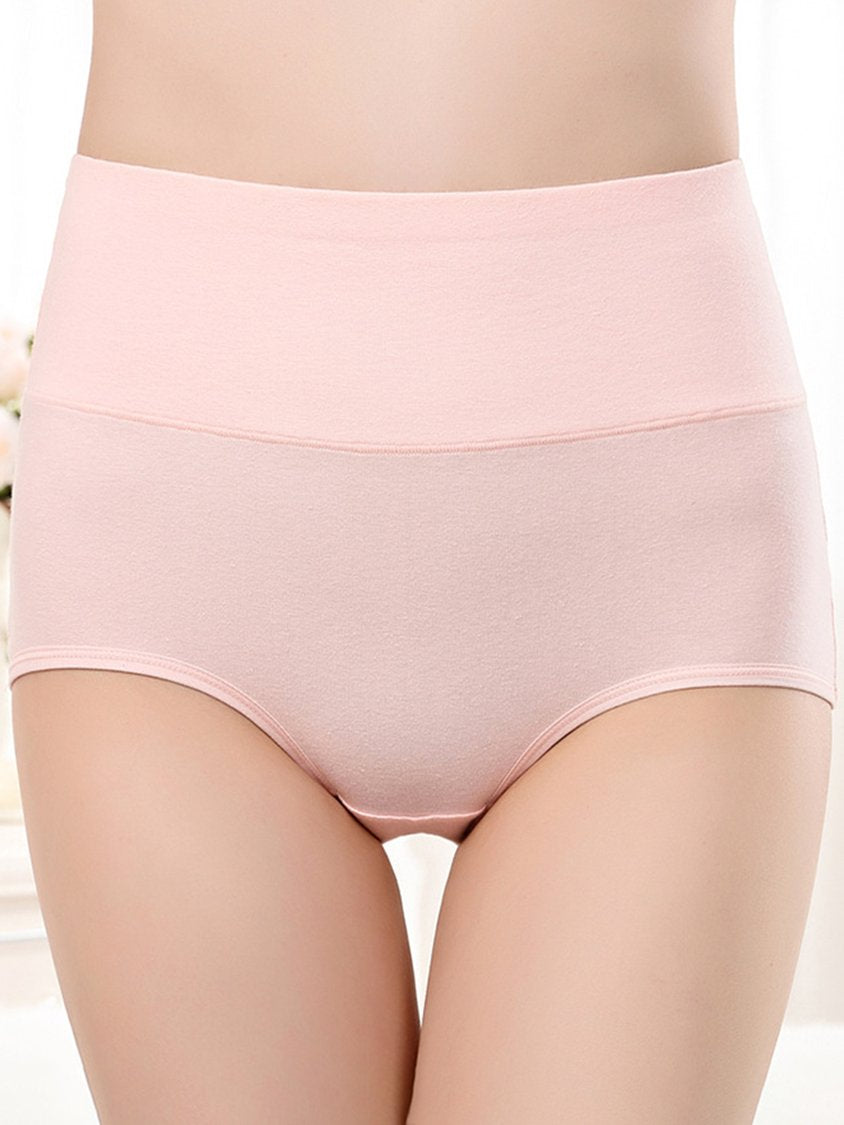 Cotton Breathable High Waist Briefs Plus Size QAR99
