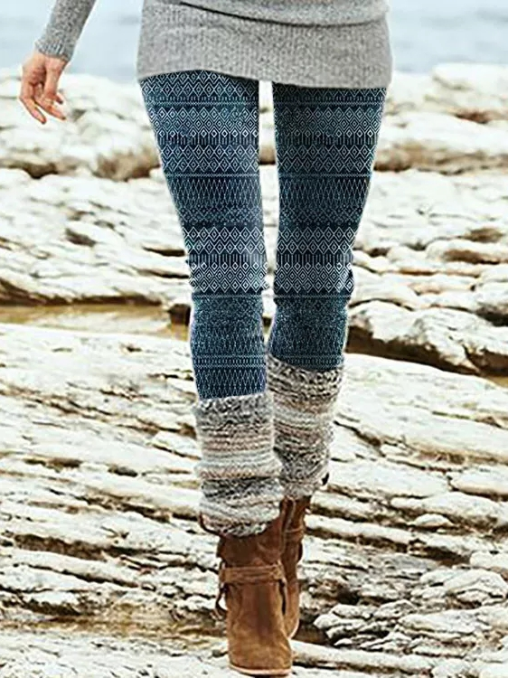 Pantalon décontracté ethnique moulant BB26